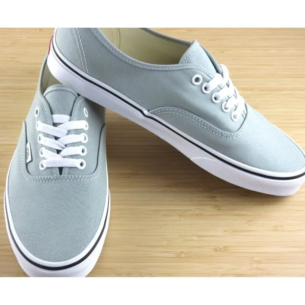 Vans Men's Authentic Color Theory Pure Grey Canvas Lace up shoes Sizes NIB